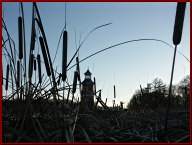 Seeufer mit Leuchtturm